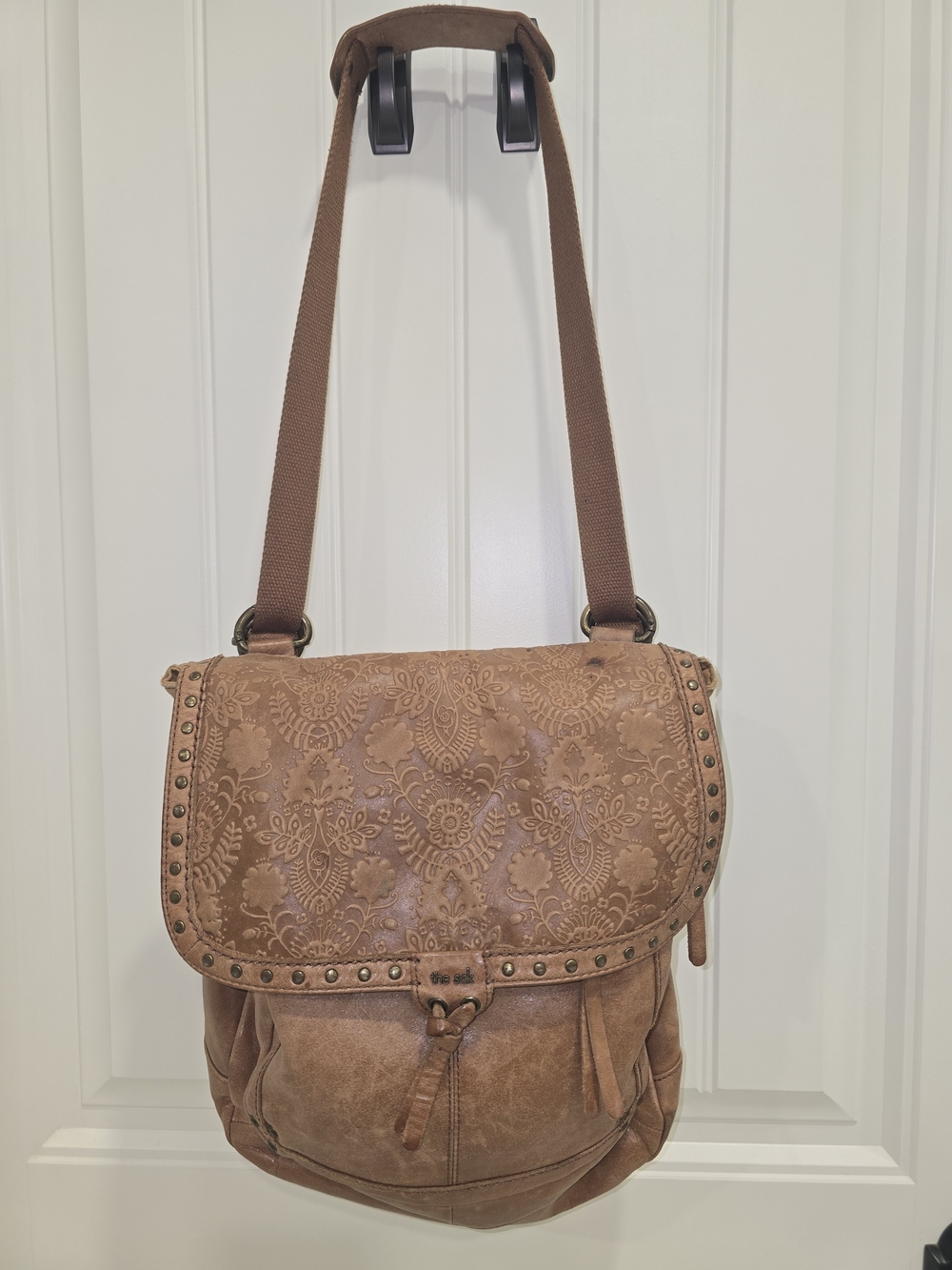 The Sak Ventura Convertible Backpack - Tobacco Embosses